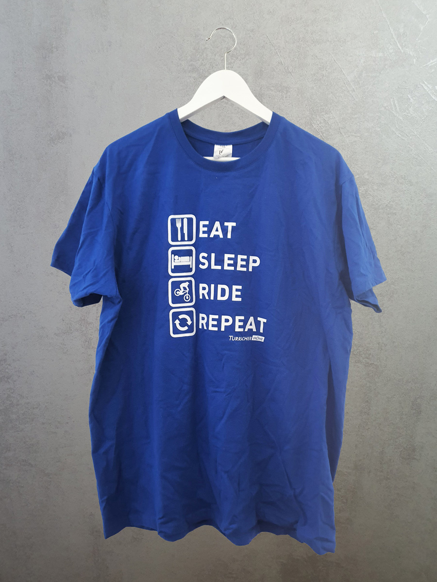 T-Shirt "Eat - Sleep - Ride - Repeat" blau