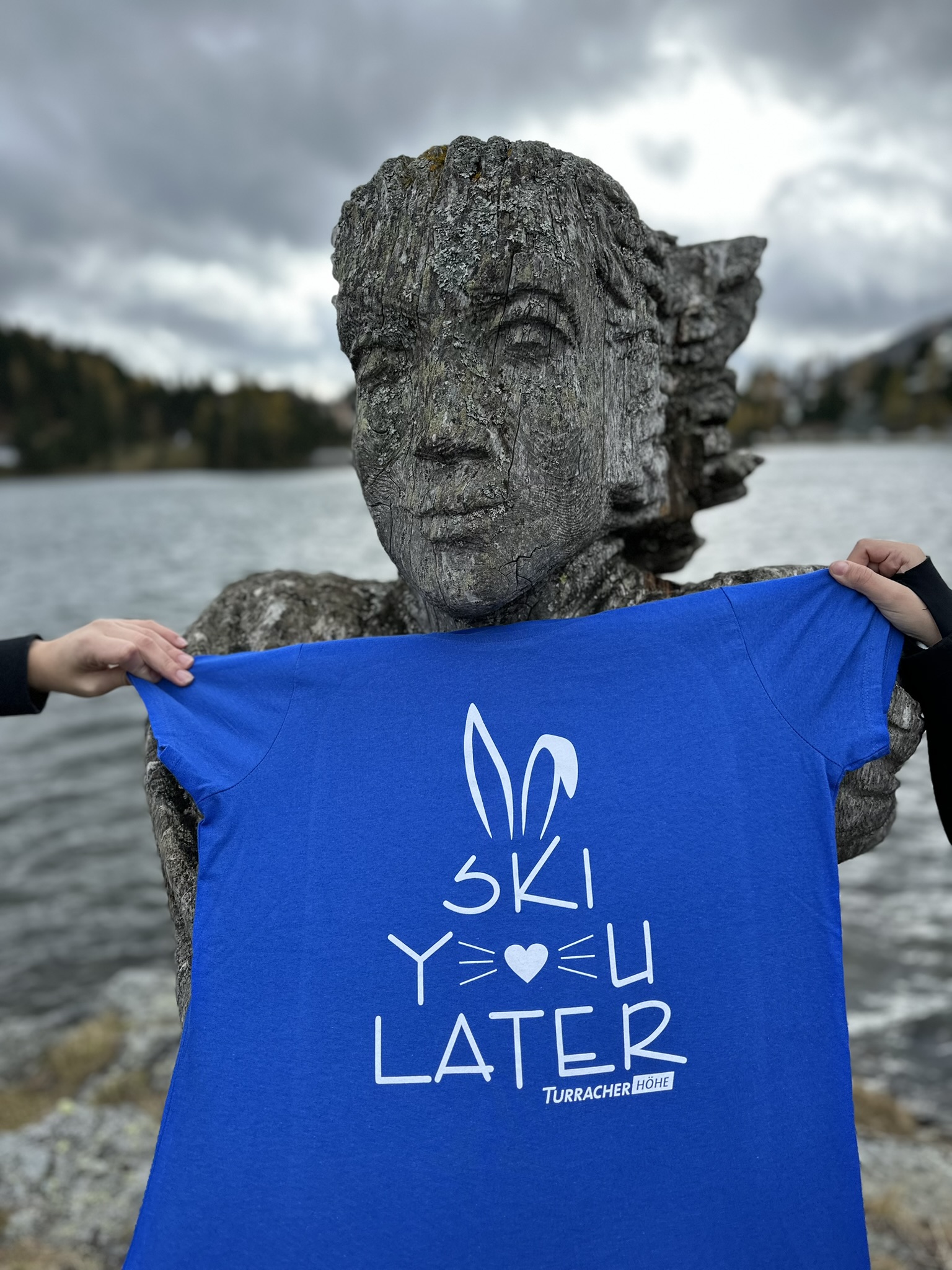 T-Shirt "Ski you later" blau
