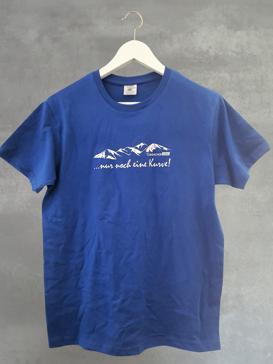 T-Shirt "...nur noch eine Kurve!" blau T-Shirt "...nur noch eine Kurve!" blau